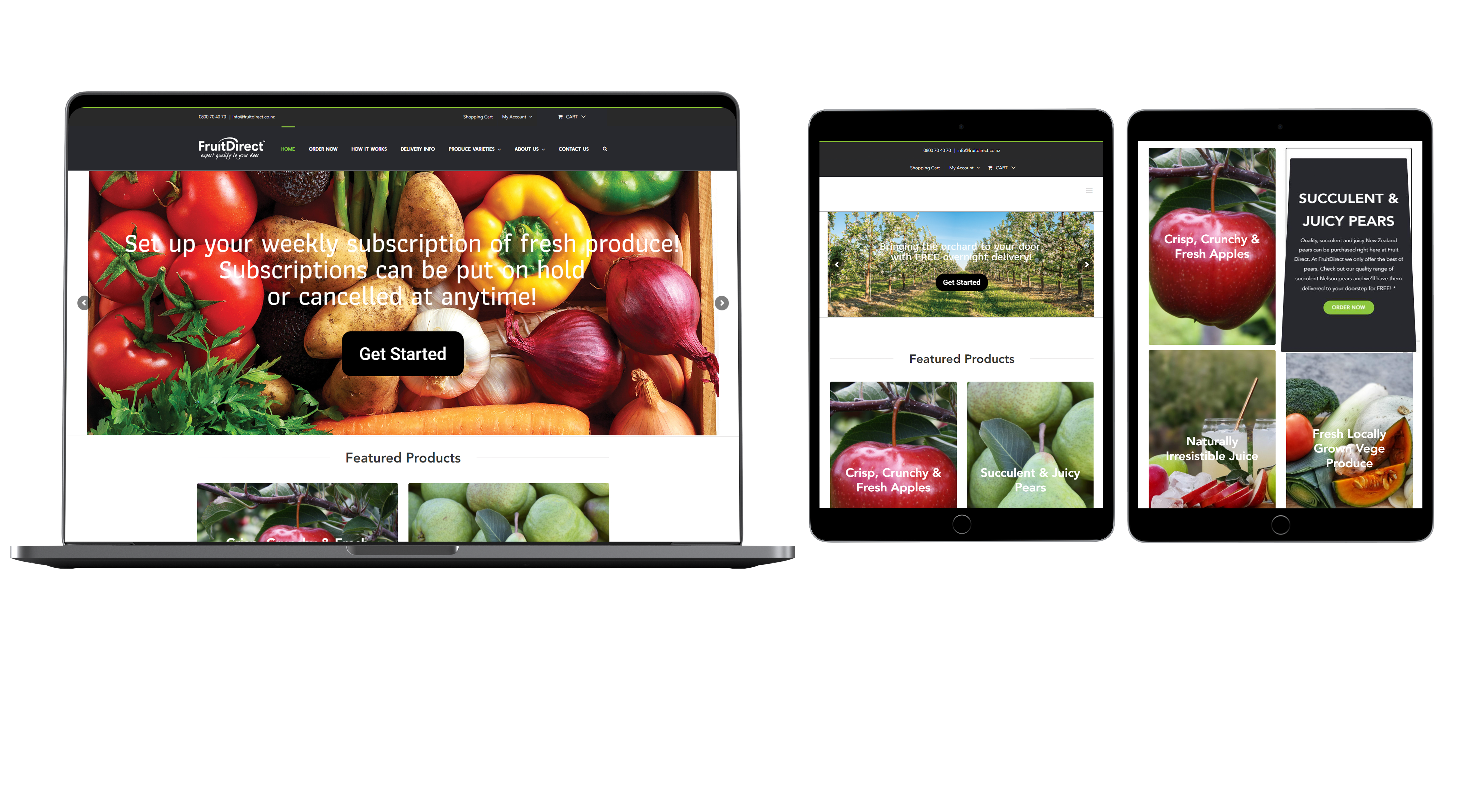 FruitDirect Homepage Design