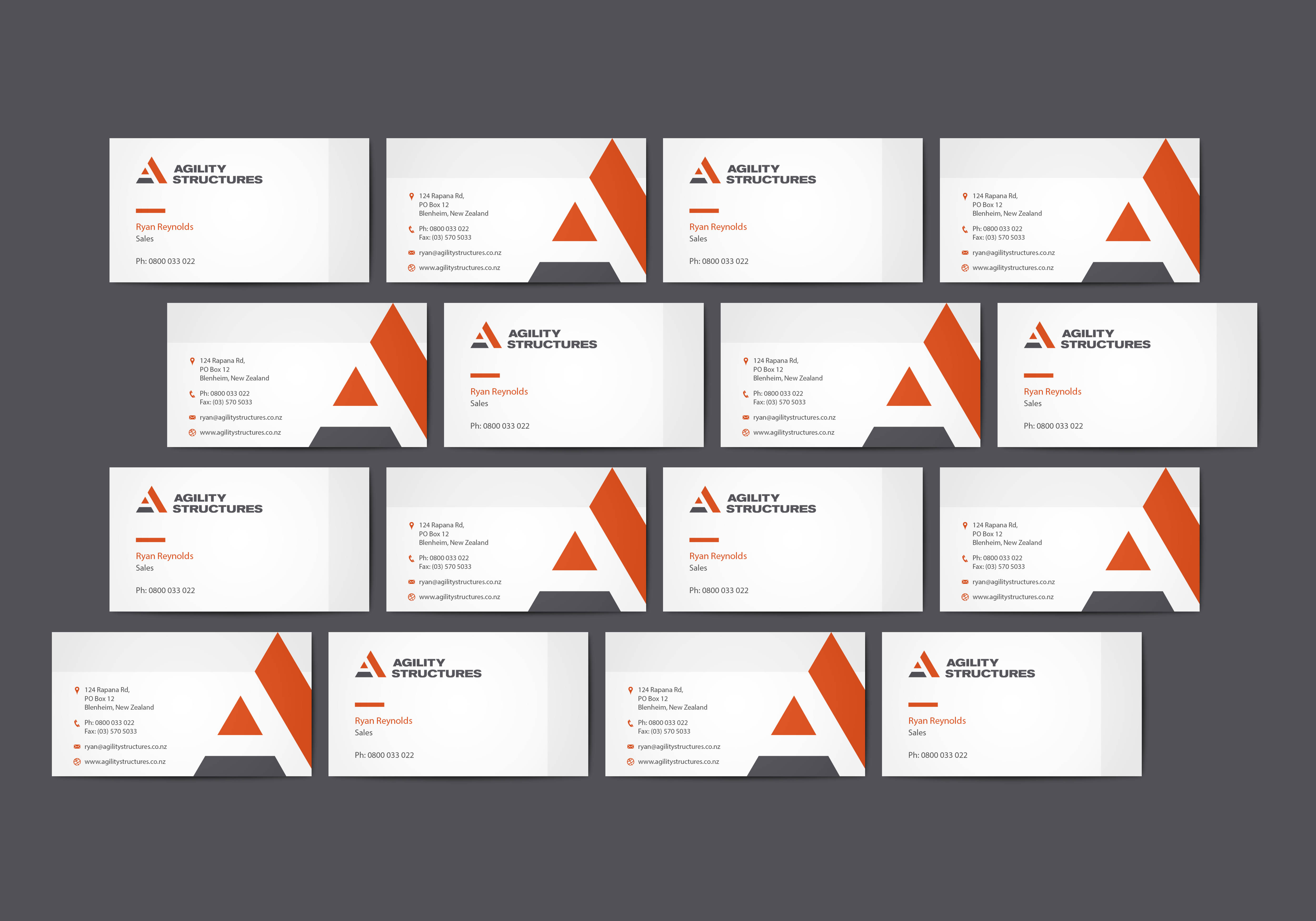 Multiple Business Cards Mockup AS